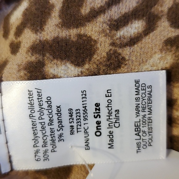 Time and Tru women's kimono, swim coverup wild leopard brown, acorn one size - Picture 3 of 5